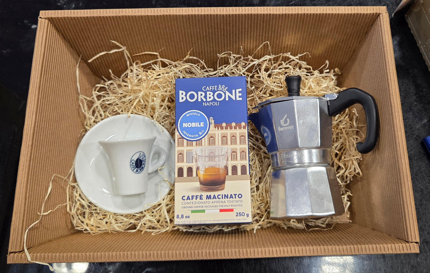 Präsentkorb - Kaffee-Set Borbone Espresso