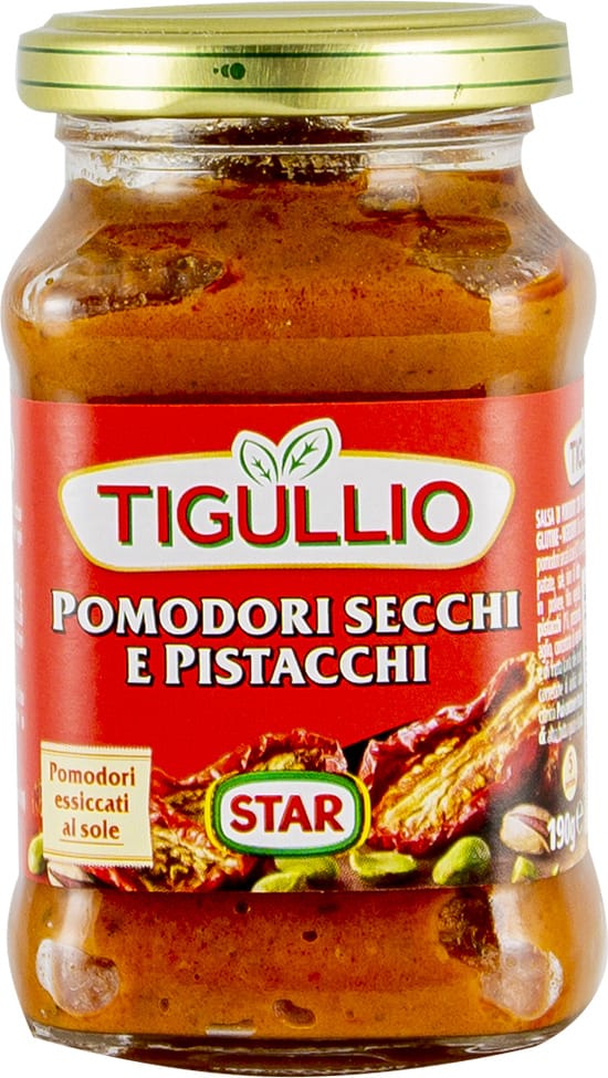 Pesto mit getrockneten Tomaten und Pistazien