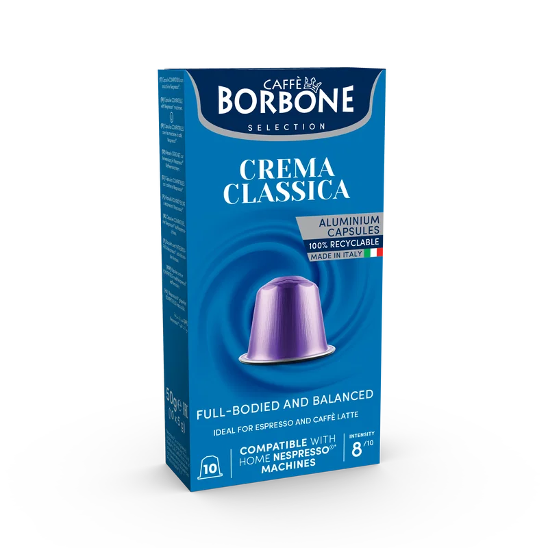 Caffe Borbone Crema Classica Alukapsel für Nespresso 10 Stück a 5 g