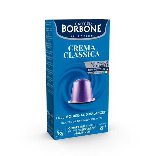 Caffe Borbone Crema Classica Alukapsel für Nespresso 10 Stück a 5 g